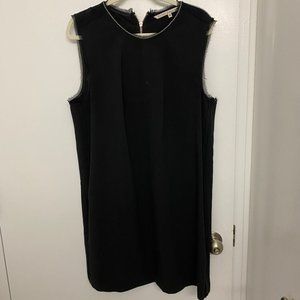 Black Shift Dress with neck detail